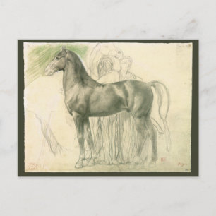 Cartão Postal Estudo de um Cavalo por Edgar Degas, Vintage Fine