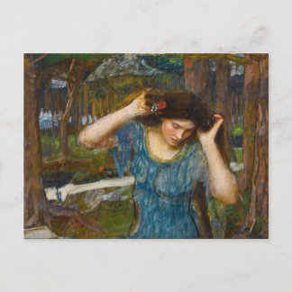 Cartão Postal Estudo de Vain Lamorna para Lamia por Waterhouse