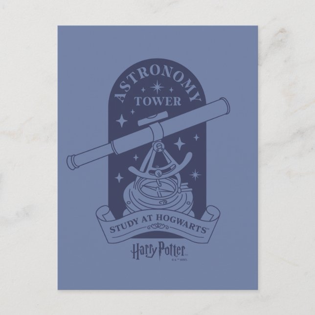 Cartão Postal Estudo na Torre Astronômica HOGWARTS™ (Frente)