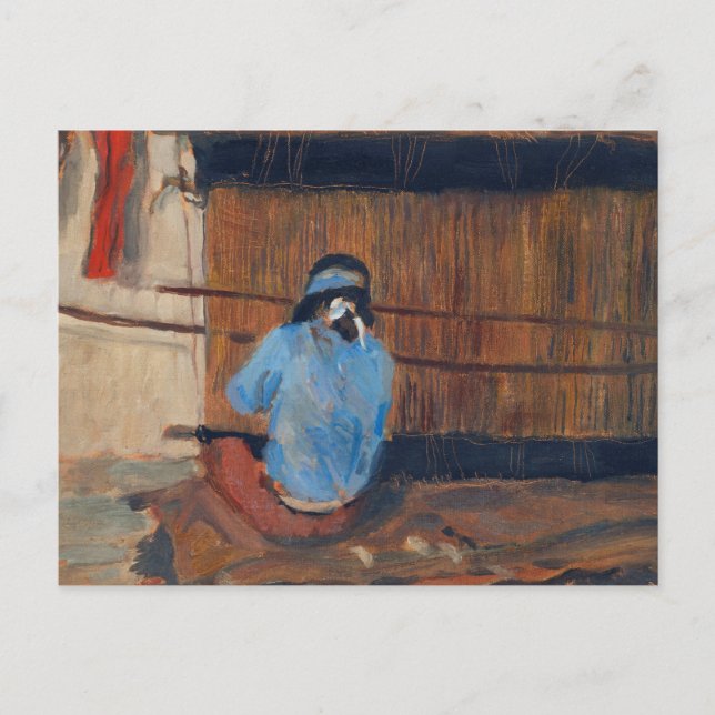 Cartão Postal Estudo para Hopi Weaver por Maynard Dixon (Frente)