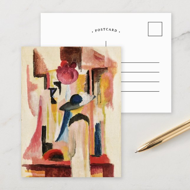 Cartão Postal Estudo para Janela Compre Brilhante | August Macke (Criador carregado)