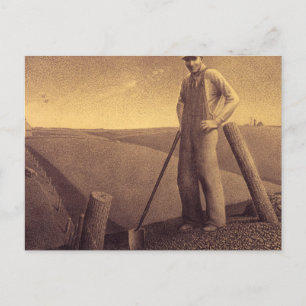 Cartão Postal Estudo para na Primavera, 1939 por Grant Wood