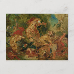 Cartão Postal Estudo para o Lion Hunt, 1854