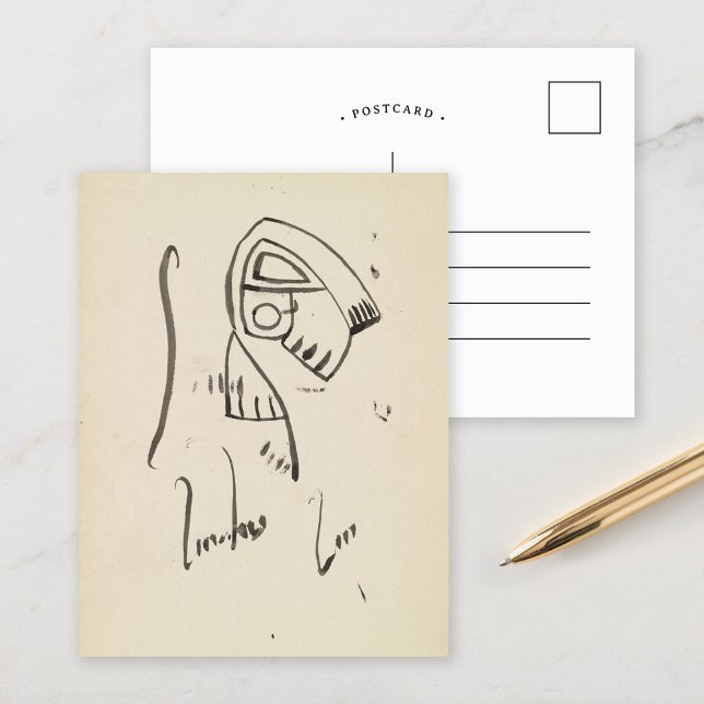 Cartão Postal Estudos Escultóricos | Henri Gaudier-Brzeska (Criador carregado)