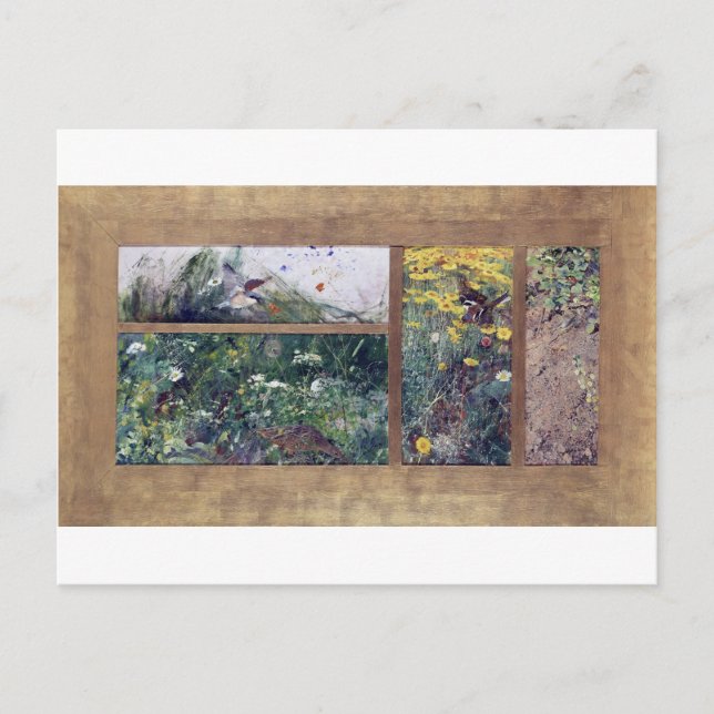 Cartão Postal Estudos sobre aves, Bruno Liljefors (Frente)