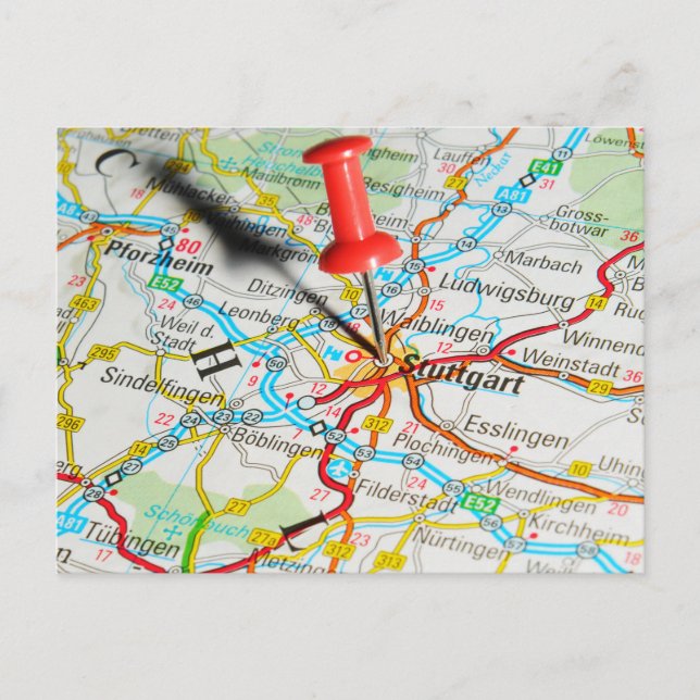 Cartão Postal Estugarda, Alemanha (Frente)