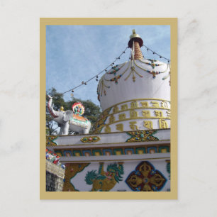 Cartão Postal Estupa Budista do Templo do Dalai Lama Dharamsala 