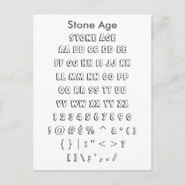 Cartão Postal Etapa da Pedra - Folha de Exemplo de Fonte Zazzle