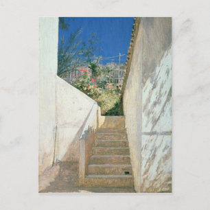 Cartão Postal Etapas em um Jardim, Argélia, 1883