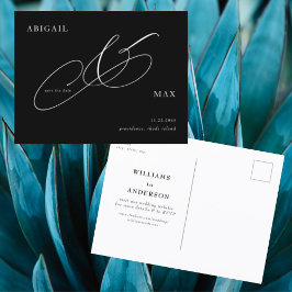 Cartão Postal Eterno B/W Casamento Salvar a Data