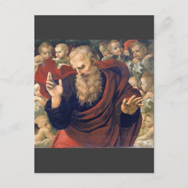 Cartão Postal eterno e angeli por Raffaello Sanzio da Urbino (Frente)