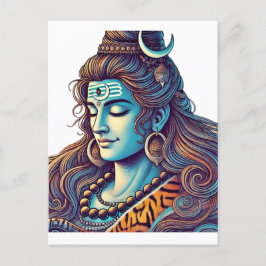 Cartão Postal Eterno Shiva: O Iogi Supremo na Felicidade Divina