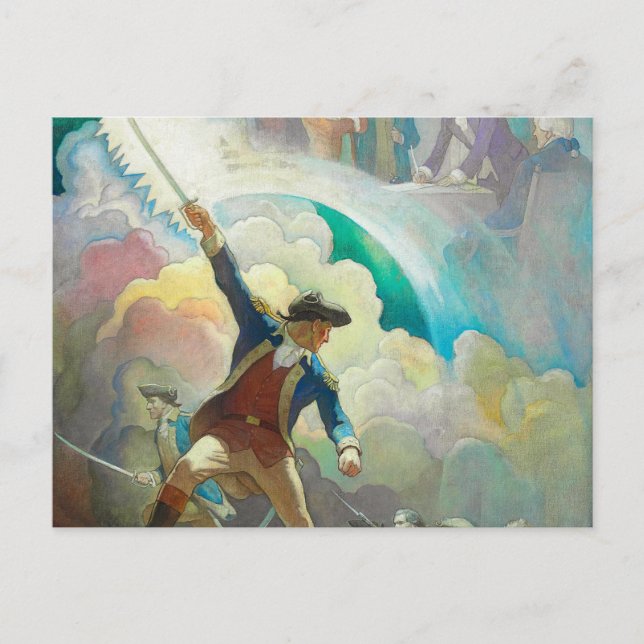 Cartão Postal Ethan Allen, Forerunner of Independence, 1934 (Frente)