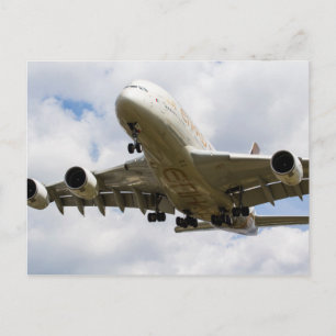 Cartão Postal Etihad Airbus A380