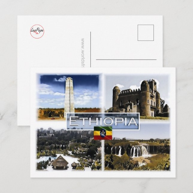 Cartão Postal Etiópia - Mosaico - (Frente/Verso)