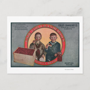 Cartão Postal Etiqueta de Amorango de Marca Boston Suitsus