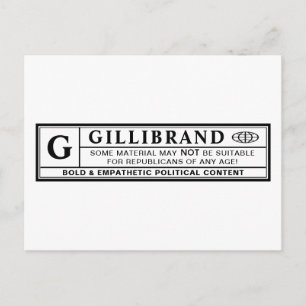 Cartão Postal Etiqueta de Aviso da Gillibrary