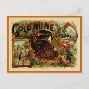 Cartão Postal Etiqueta de Caixa de Cigarro Vintage