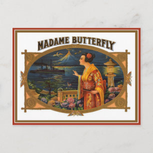 Cartão Postal Etiqueta de Caixa de Cigarro Vintage