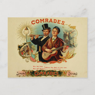 Cartão Postal Etiqueta de Caixa de Cigarro Vintage