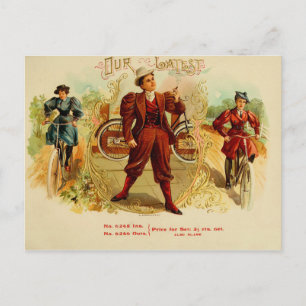 Cartão Postal Etiqueta de Caixa de Cigarro Vintage