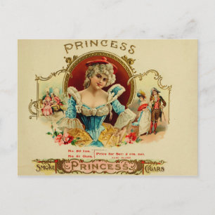 Cartão Postal Etiqueta de Caixa de Cigarro Vintage