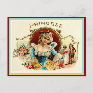 Cartão Postal Etiqueta de Caixa de Cigarro Vintage