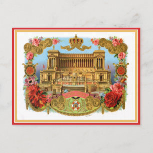 Cartão Postal Etiqueta de Caixa de Cigarro Vintage