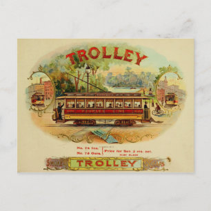 Cartão Postal Etiqueta de Caixa de Cigarro Vintage