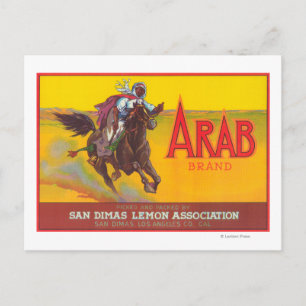 Cartão Postal Etiqueta de Limão ÁrabeSan Dimas, AC