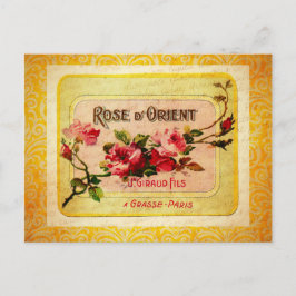 Cartão Postal Etiqueta de Perfume Francês Vintage