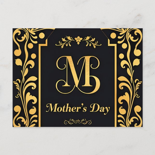 Cartão Postal Etiqueta de presentes do dia de as mães (Frente)