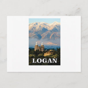Cartão Postal etiqueta de utah de logan