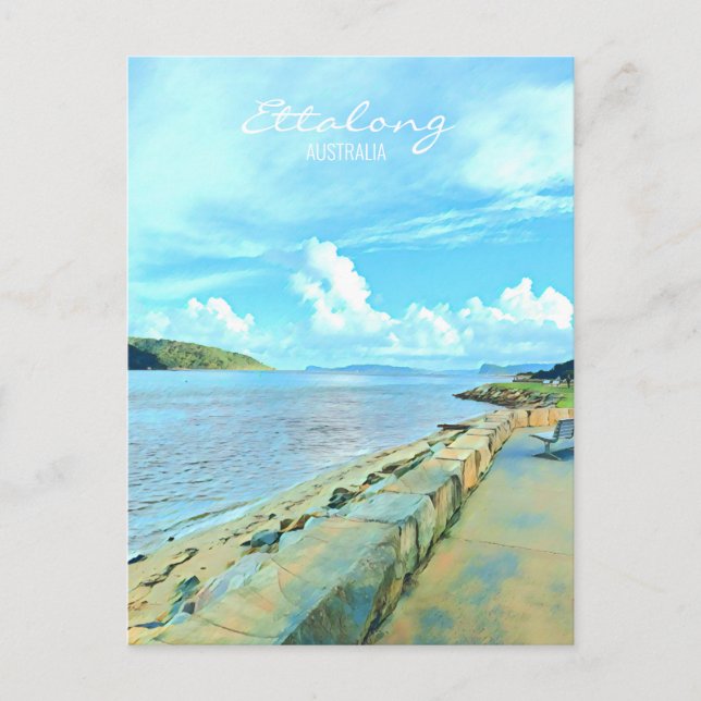 Cartão Postal Ettalong Costa Central NSW Austrália (Frente)