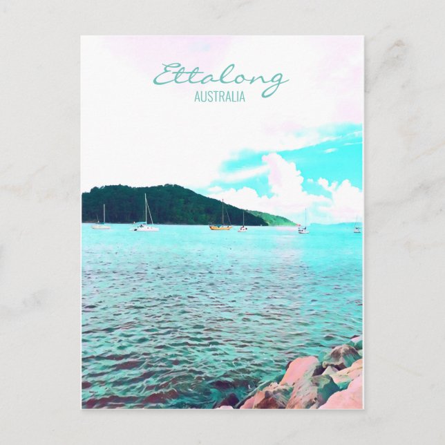 Cartão Postal Ettalong Costa Central NSW Austrália (Frente)