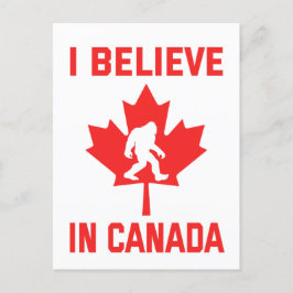Cartão Postal Eu Acredito No Canadá - Pé Grande Engraçado