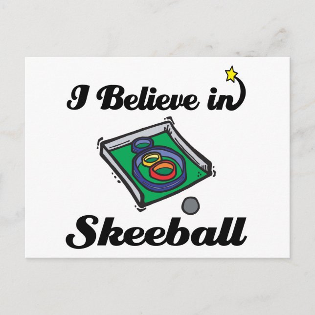 Cartão Postal eu acredito no skeball (Frente)