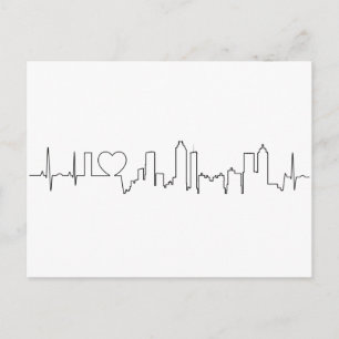 Cartão Postal Eu adoro Atlanta num estilo extraordinário de ecg