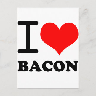 Cartão Postal Eu adoro bacon