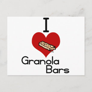 Cartão Postal Eu adoro bares de granola