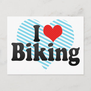 Cartão Postal Eu Adoro Bicicleta