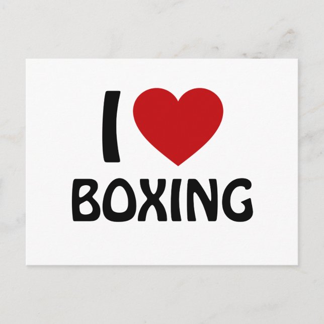 Cartão Postal Eu adoro BOXING (Frente)