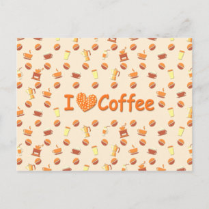 Cartão Postal Eu adoro café
