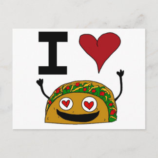 Cartão Postal Eu adoro cartão-postal do Taco