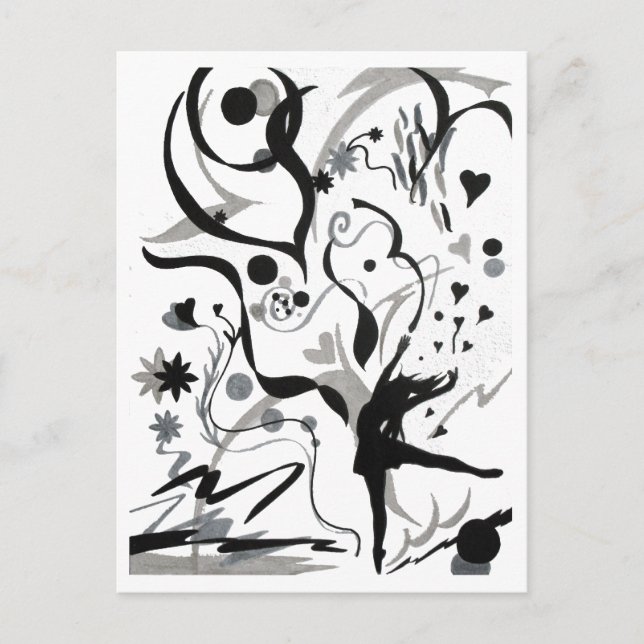 Cartão Postal Eu Adoro Dançar! (Frente)