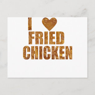 Cartão Postal Eu adoro frango frito