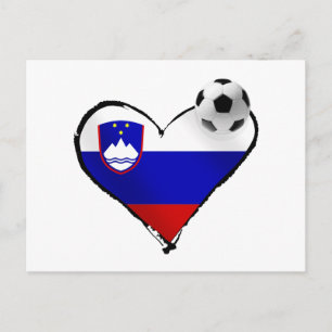 Cartão Postal Eu adoro futebol esloveno - O futebol da Eslovêni