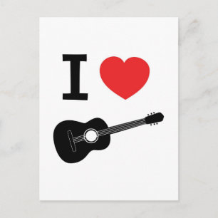 Cartão Postal Eu adoro guitarra
