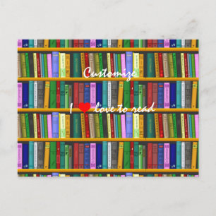 Cartão Postal Eu adoro ler livros Thunder_Cove