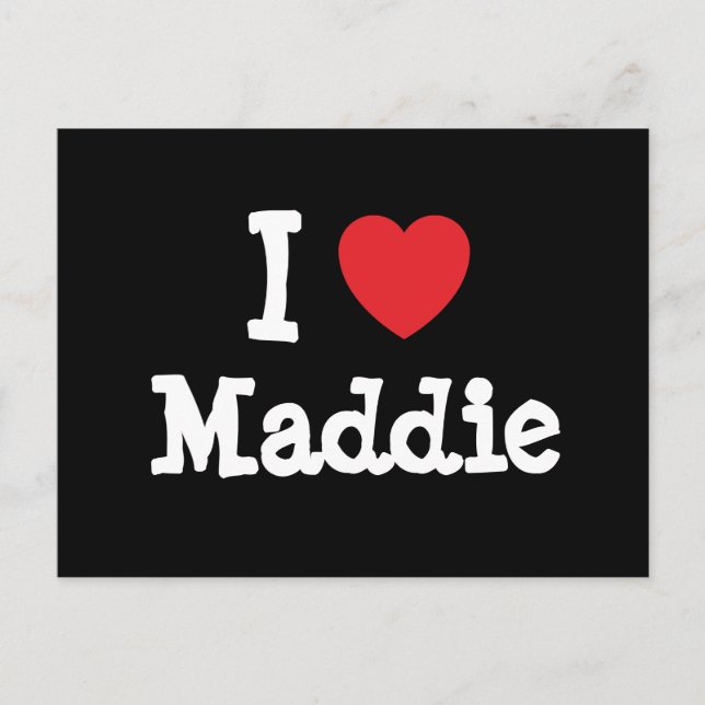 Cartão Postal Eu adoro Maddie Heart T-Shirt (Frente)